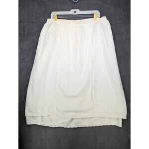 Vintage Cobannau Skirt Slip Size Large Short Color White Made in Wales